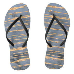 Messy Gold Line   Blue Periwinkle   Professional Thongs