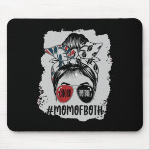 Messy Hair Bun Cheer Footll Cheerleading Mum Of Bo Mouse Pad