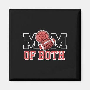 Messy Hair Flair Cheer Footll Cheerleading Mum Of  Magnet