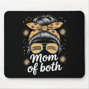 Messy Hair Flair Cheer Footll Cheerleading Mum Of Mouse Pad