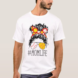 Messy Hair Wear Baseball Softball Sunglasses Hasta T-Shirt