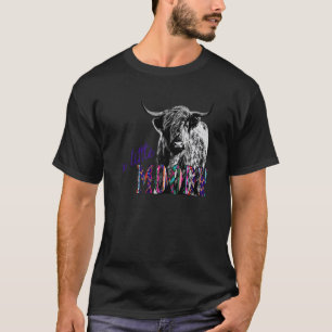 Messy Highland Cow Little Moody Western Country Fa T-Shirt