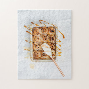 Messy Homemade Cinnamon Rolls Jigsaw Puzzle
