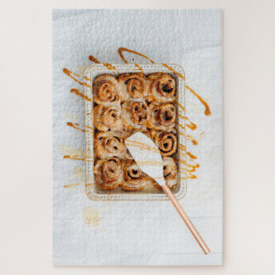 Messy Homemade Cinnamon Rolls Jigsaw Puzzle