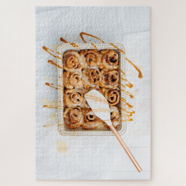Messy Homemade Cinnamon Rolls Jigsaw Puzzle (Vertical)