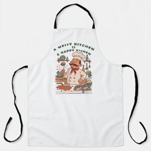 Messy Kitchen, Happy Chef Apron
