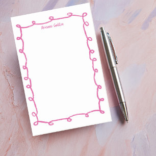 Messy Loops Doodle Frame CUSTOM NAME Notepad