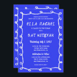 Messy Loops Hand Drawn Custom QR Bar Bat Mitzvah Invitation<br><div class="desc">Perfect card to announce a bat mitzvah, bar mitzvah or other Jewish celebration! Hand made messy brushstroke loops frame for you on the front side! FULLY CUSTOMIZABLE! Click on “Personalise” above to edit the text and add your link to the QR code. Click "edit using design tool" to adjust the...</div>
