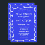 Messy Loops Hand Drawn Custom QR Bar Bat Mitzvah Invitation<br><div class="desc">Perfect card to announce a bat mitzvah, bar mitzvah or other Jewish celebration! Hand made messy brushstroke loops frame for you on the front side! FULLY CUSTOMIZABLE! Click on “Personalise” above to edit the text and add your link to the QR code. Click "edit using design tool" to adjust the...</div>