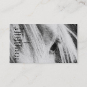 Messy Mane Day Black and White Business Card