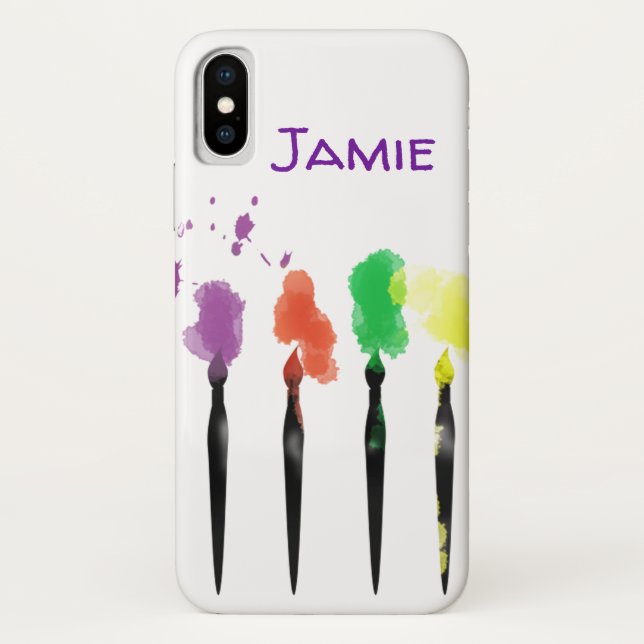 Messy Paint Brushes iPhone / iPad case (Back)