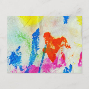 Messy Paint Postcard