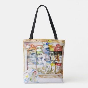 Messy Paint Tubes Artist Art Tote Bag