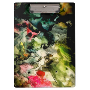Messy Palette Abstract Pattern Clipboard