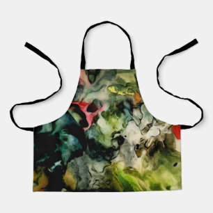 Messy Palette Cool Abstract Pattern Apron