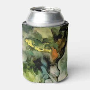 Messy Palette Cool Abstract Pattern Can Cooler