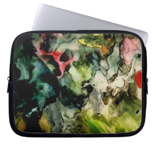 Messy Palette Cool Abstract Pattern Laptop Sleeve