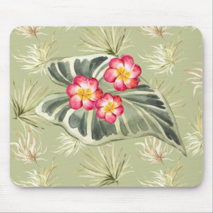 Messy Palm Tri-Colour with Photos Mouse Pad