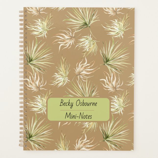 Messy Palm Tri-Colours Planner (Front)