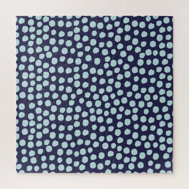 Messy polka dots, trendy ink pattern. jigsaw puzzle (Vertical)