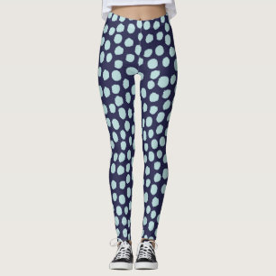 Messy polka dots, trendy ink pattern. leggings