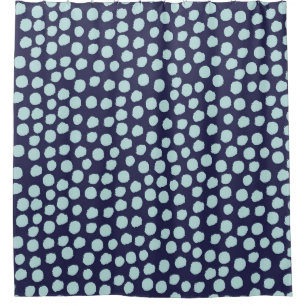 Messy polka dots, trendy ink pattern. shower curtain