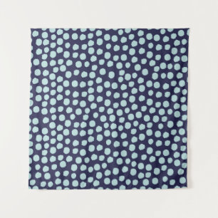 Messy polka dots, trendy ink pattern. tapestry