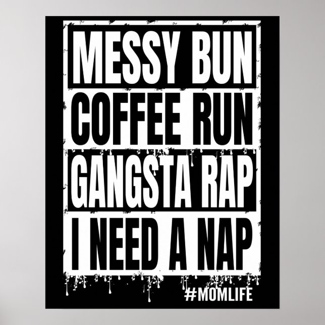 messy run coffee run  poster (Front)