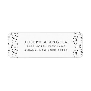 Messy Tiny Inky Spots Wedding Return Address Label