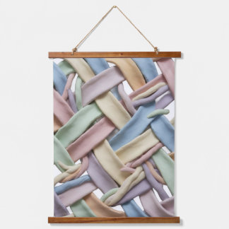 Messy weave Wood Topped Wall Tapestry