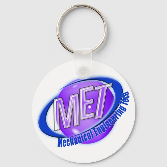 MET ORB SWOOSH LOGO MECHANCIAL ENGINEER TECH KEY RING (Front)