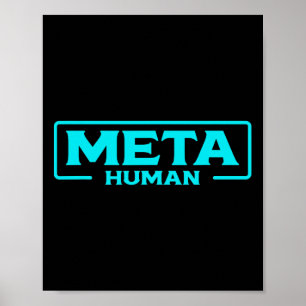 Meta Human Metaverse Vr Virtual Reality Gamer Poster