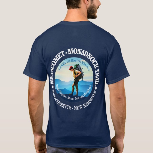 Metacomet-Monadnock Trail (Hiker C) T-Shirt (Back)