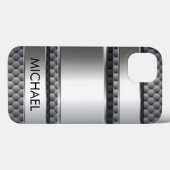 Metal 3D look Silver steel  Monogram   Case-Mate iPhone Case (Back (Horizontal))