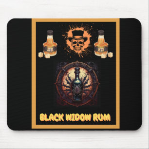 Metal Advertising Sign For Black Widow Rum Mouse Pad