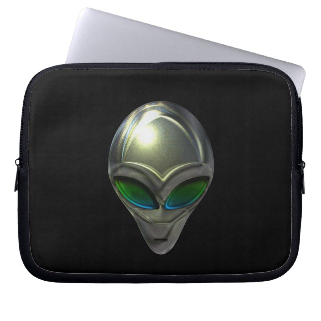 Metal Alien Head 02 Electronics Bag (Front)