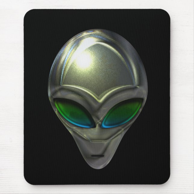 Metal Alien Head 02 Mousepad (Front)