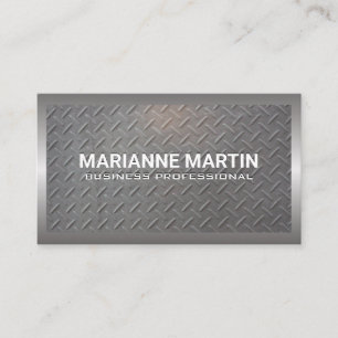 Metal Aluminium Silver Border Steel Pattern Business Card