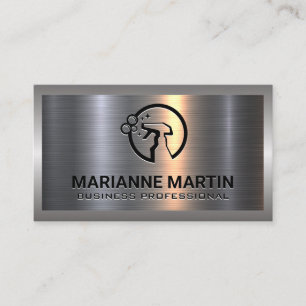 Metal Aluminium Silver Brushed   Spray Bottle Logo Business Card