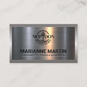 Metal Aluminium Silver   Logo Business Card