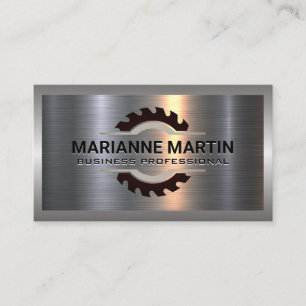 Metal Aluminium Silver Saw Business Card