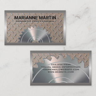 Metal Aluminium Steel   Industrial Saw Business Card
