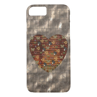 Metal and Black Mushroom Heart iPhone 8/7 Case