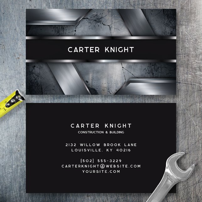 Metal and Concrete Industrial  Business Card (Creator Uploaded)
