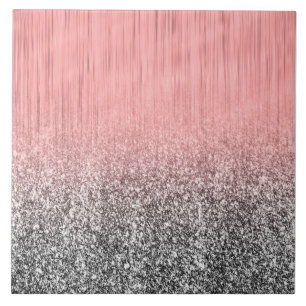 Metal and Glitter Ceramic Tile