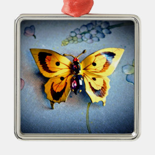 Metal and Jewel Butterfly Ornament