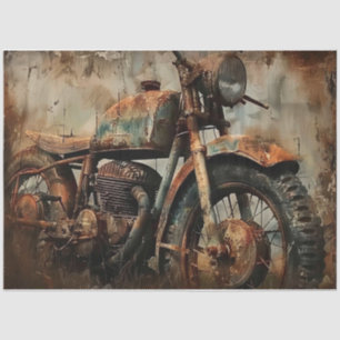 Metal and Rust Motorcycle Tissue Paper