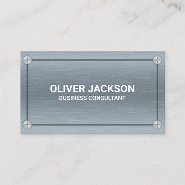 Metal and Screws | Aluminium Business Card (Front)
