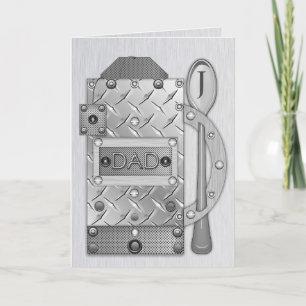 Metal and Steel Dad Beverage Card