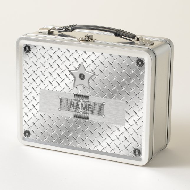 Metal and Steel Star Lunch Box (Front)